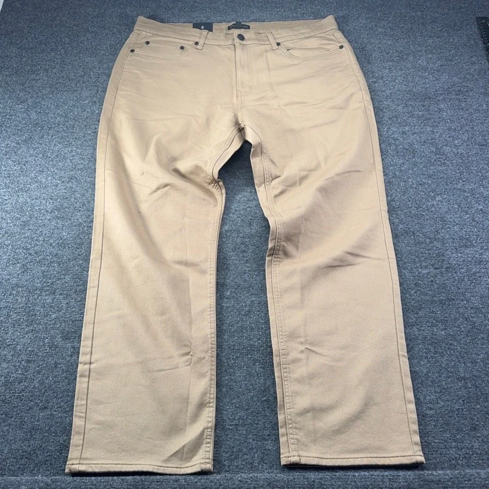 Banana Republic Mens 5 Pocket Pant Tan Khaki Straight Leg 38x30 NWT 1620338